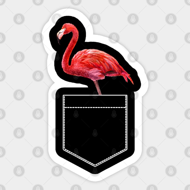 Flamingo Pocket Sticker by LotusTee